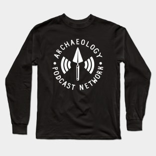 Archaeology Podcast Logo (White) Long Sleeve T-Shirt